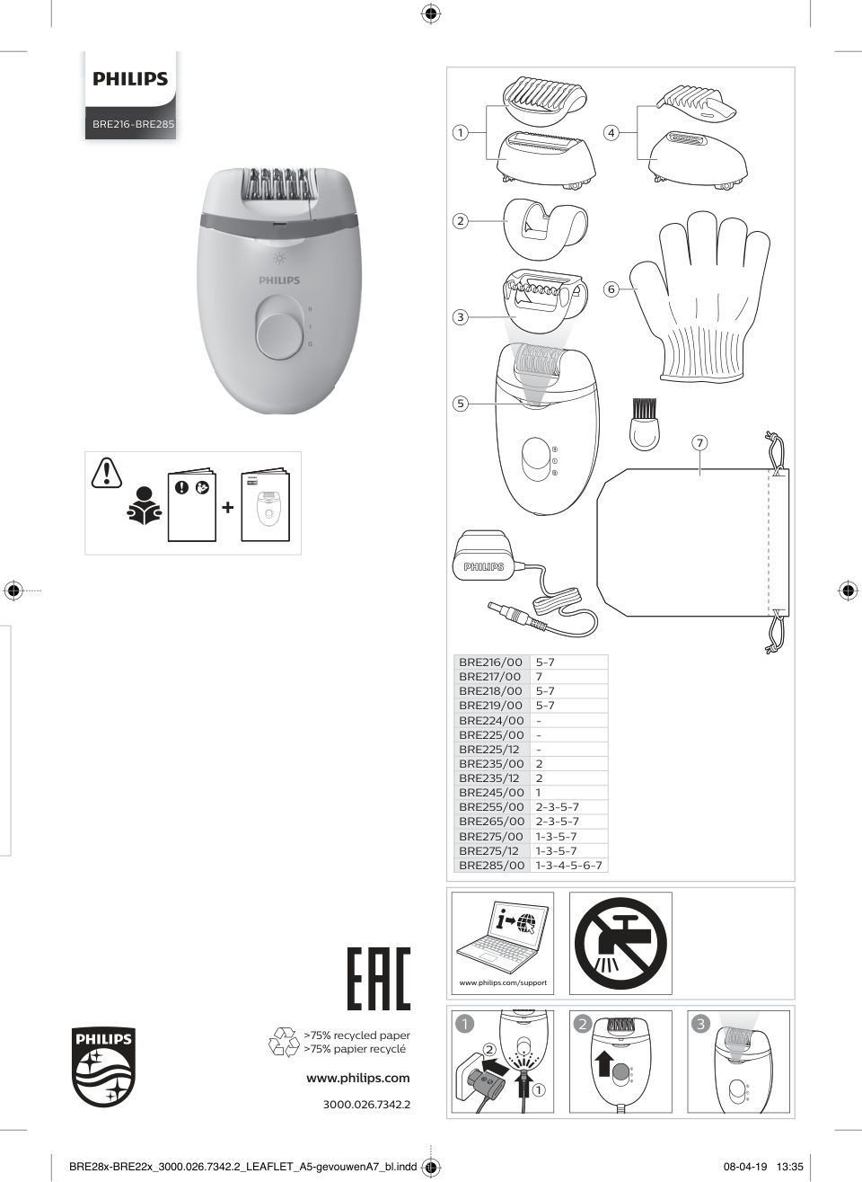 Эпилятор Philips BRE225/00