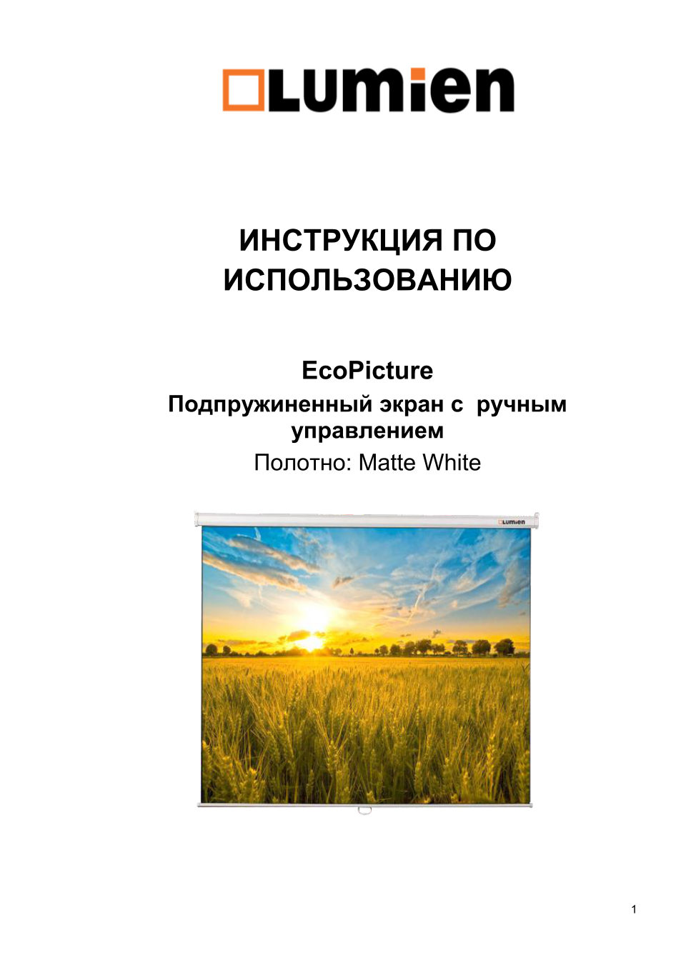 132" Экран для проектора Lumien Eco Picture LEP-100120