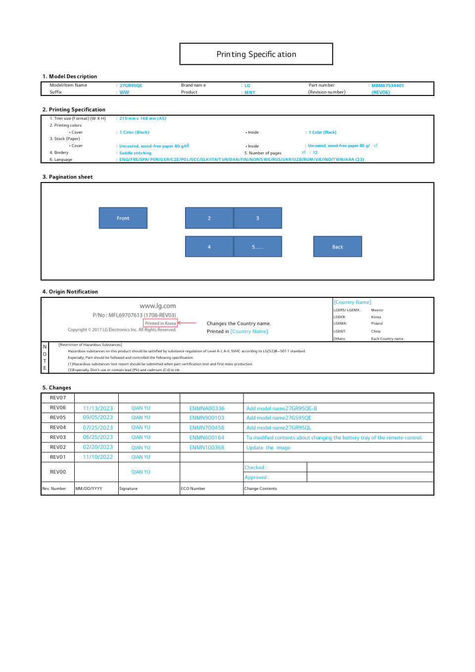 27" Монитор LG UltraGear 27GS95QE-B