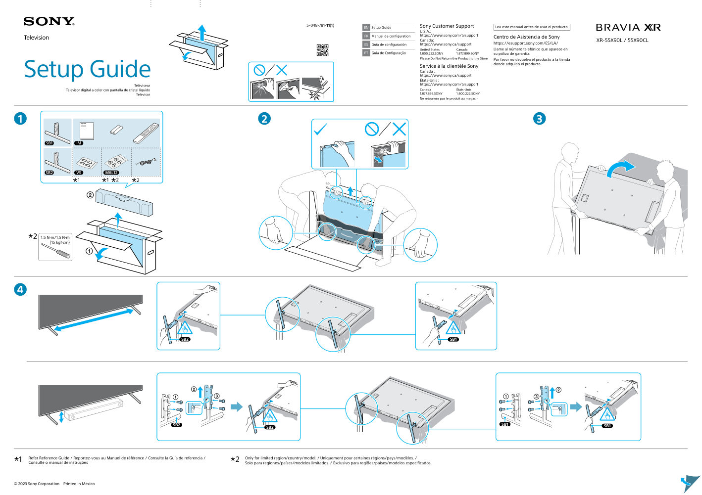 64.5" (164 см) Телевизор Sony XR-65X90L