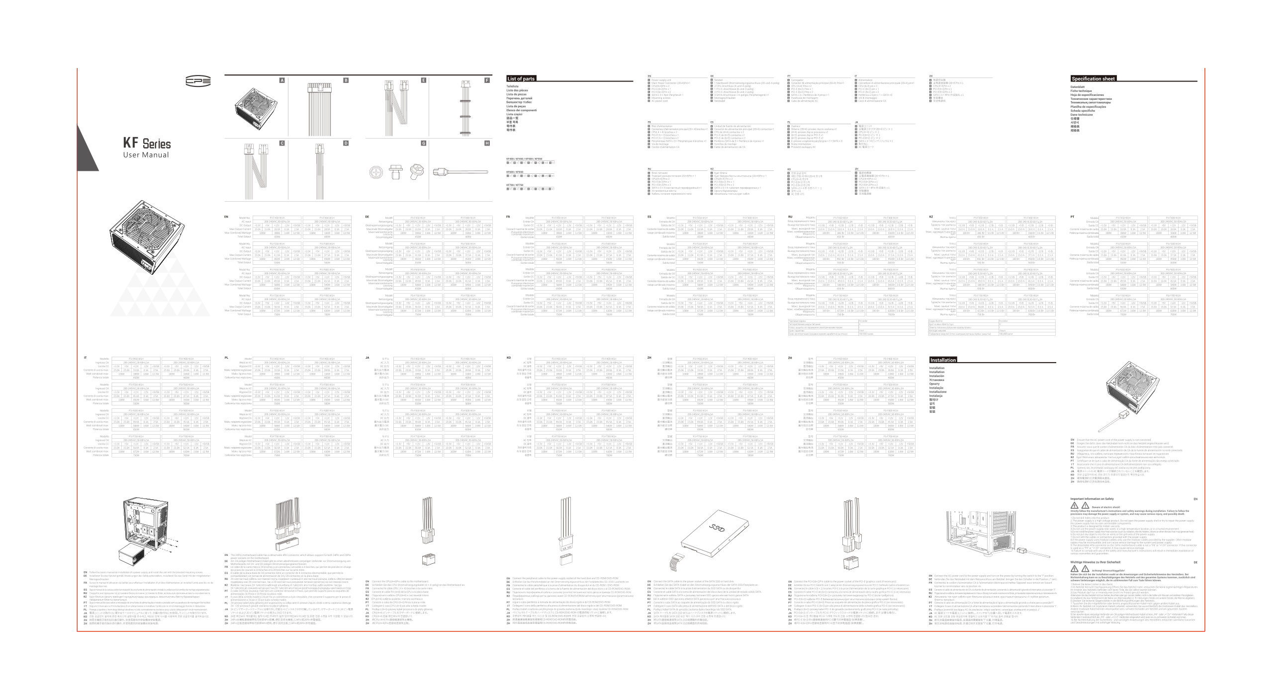 Блок питания PCCooler KF (450/550/650/750)