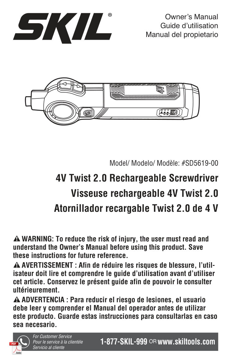 Аккумуляторная отвертка SKIL SD5619