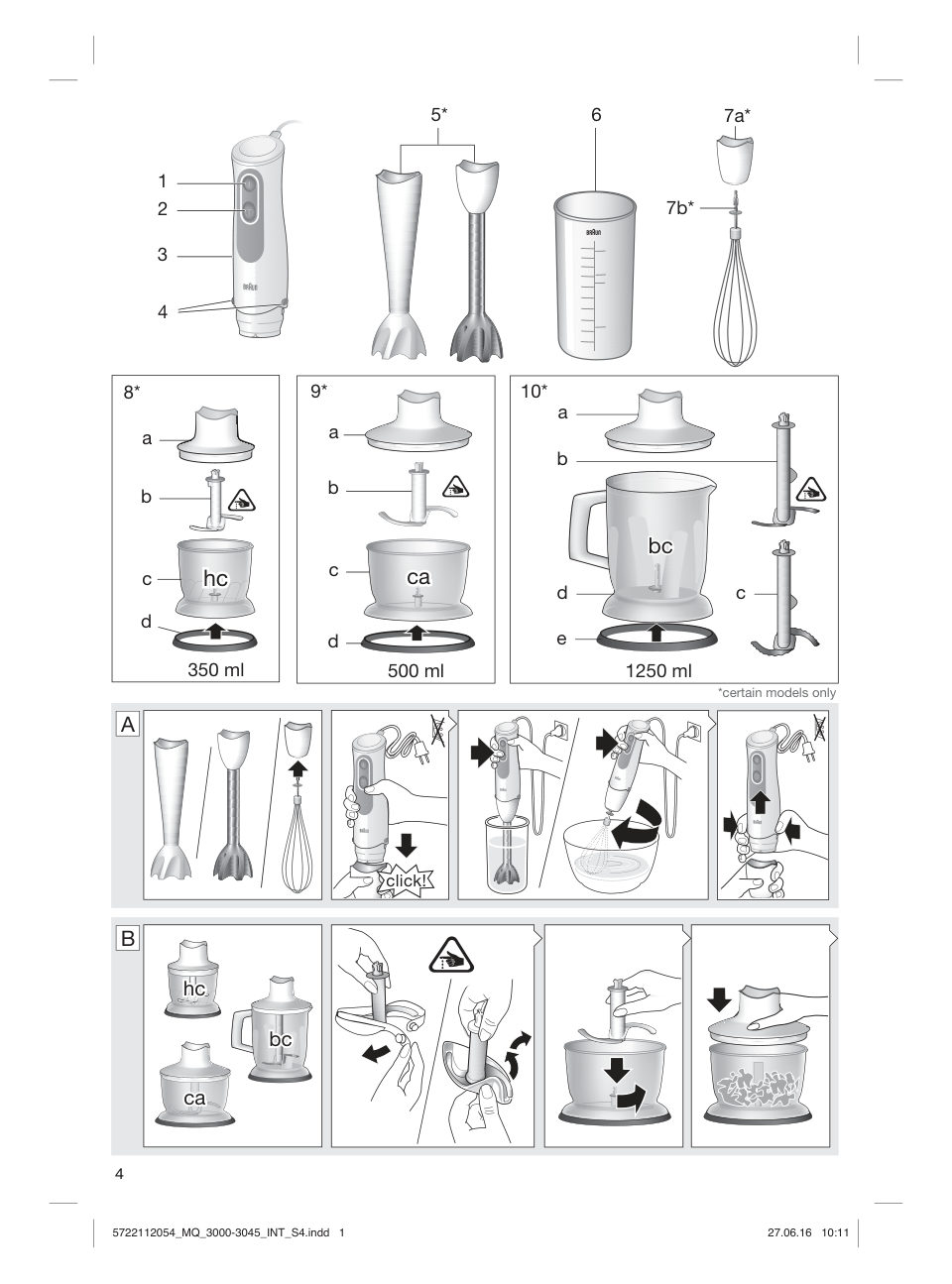 Блендер погружной Braun MQ3035 Sauce