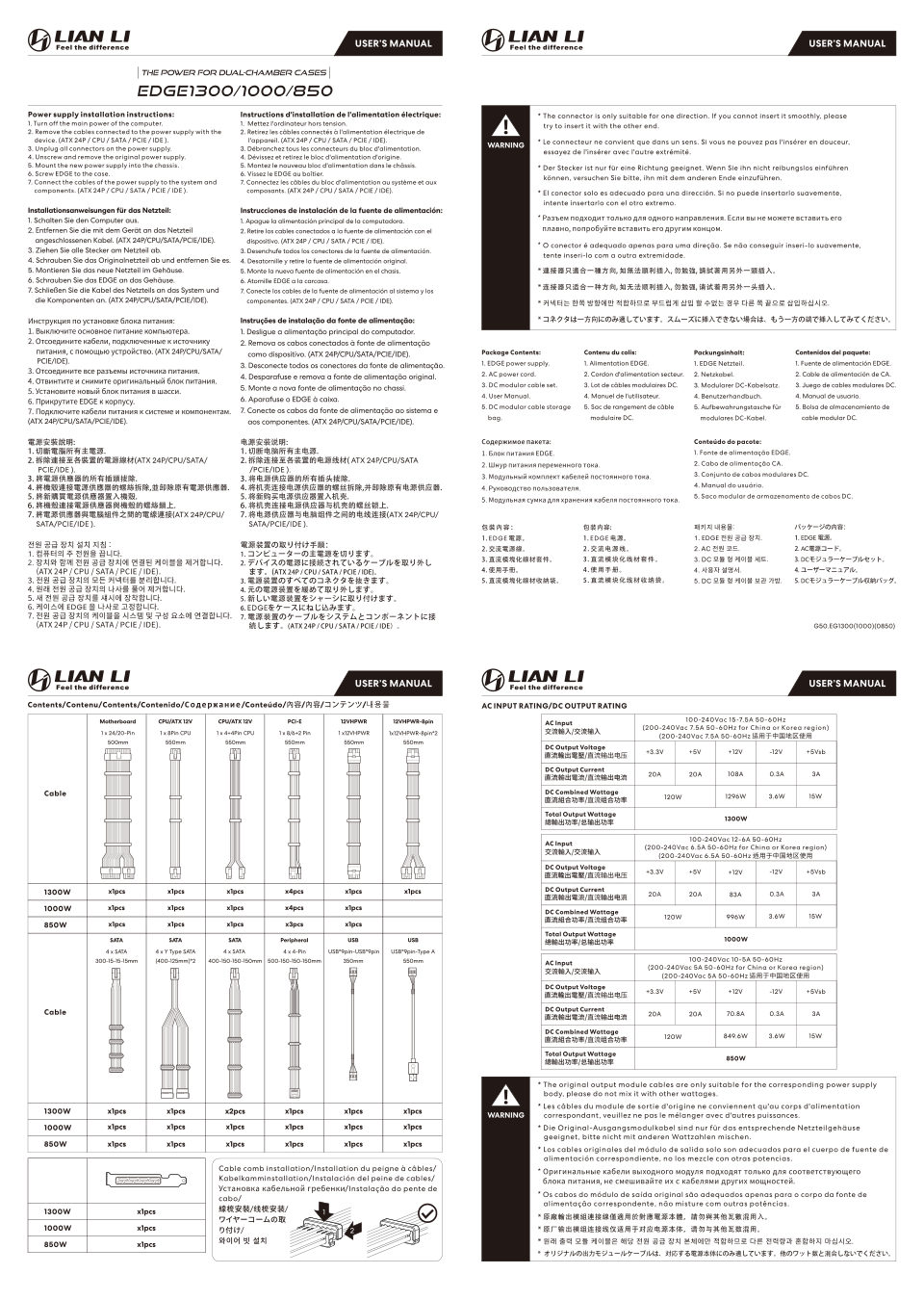 Блок питания LIAN LI EDGE 1300W