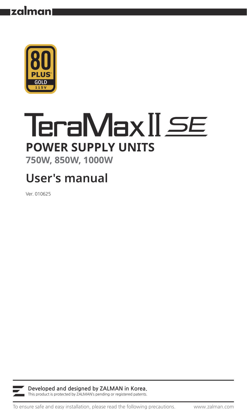 Блок питания ZALMAN TeraMax II SE 1000W