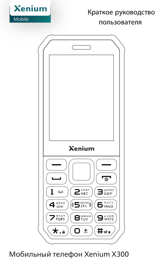 Сотовый телефон Xenium X300 оранжевый/черный