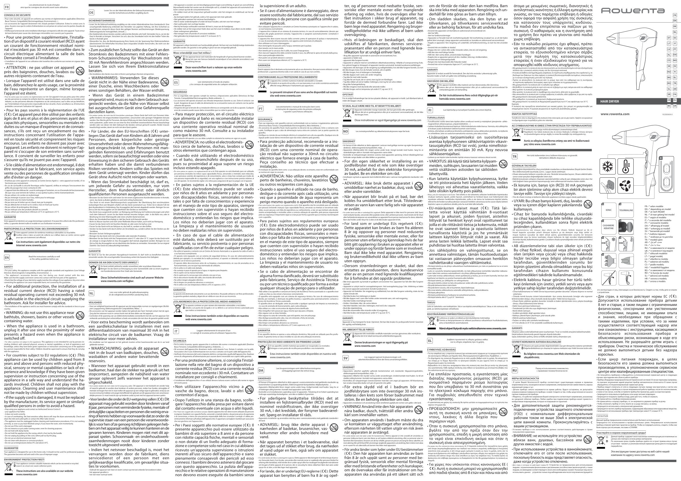 Фен Rowenta CV613LF0