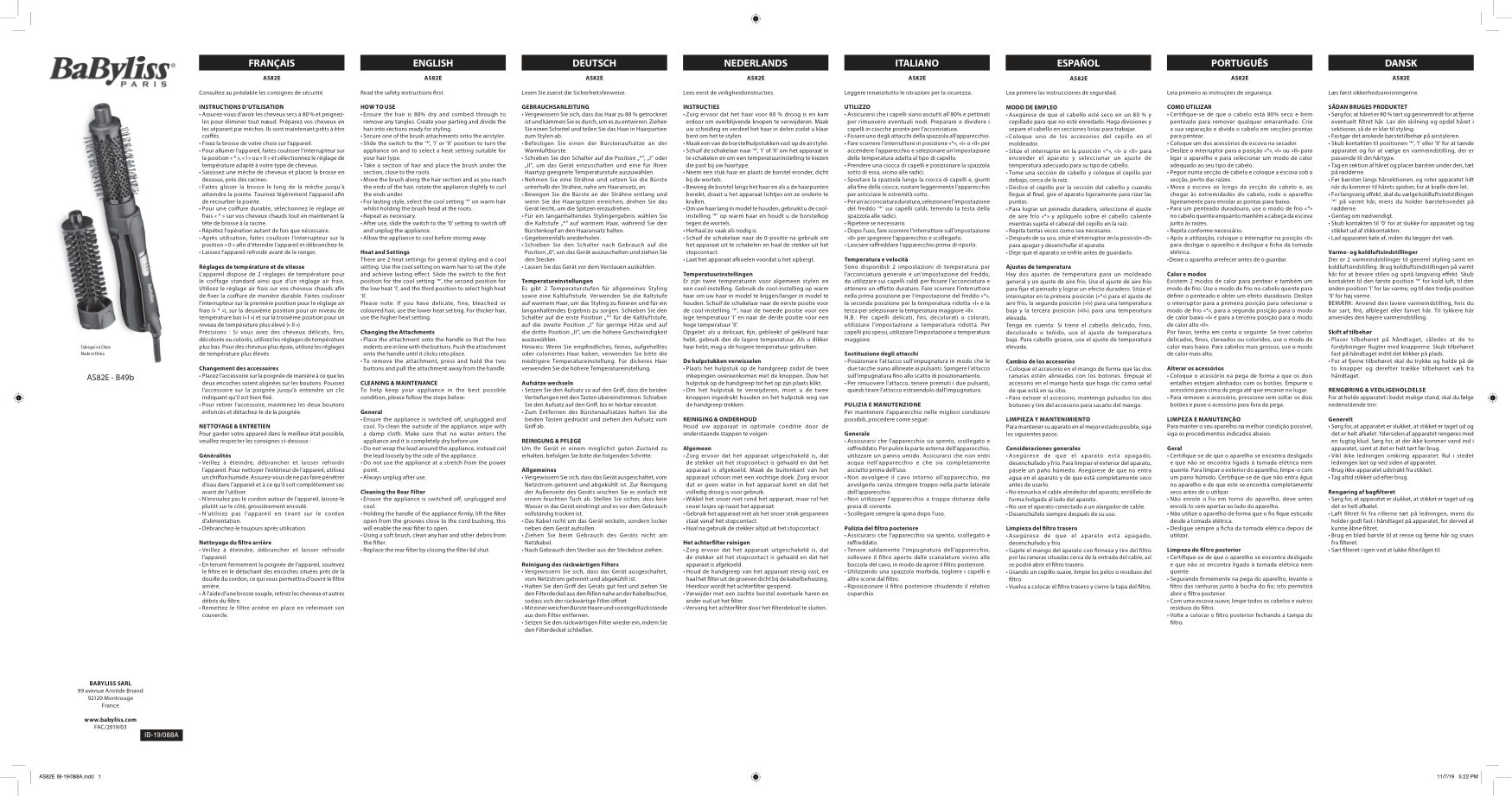 Фен-щетка BaByliss AS82E