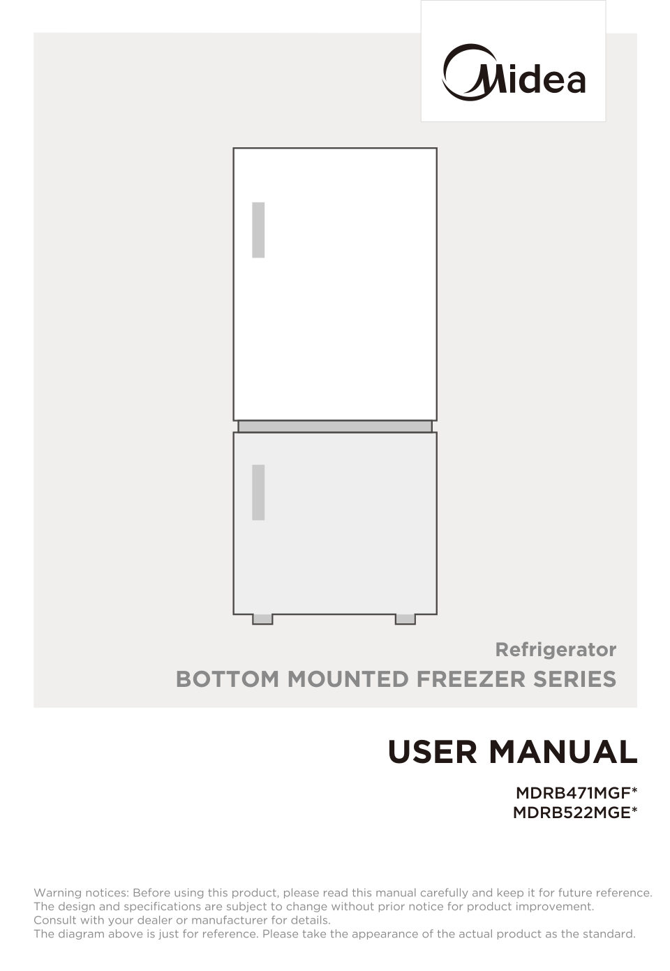 Холодильник с морозильником Midea MDRB471MGF46O