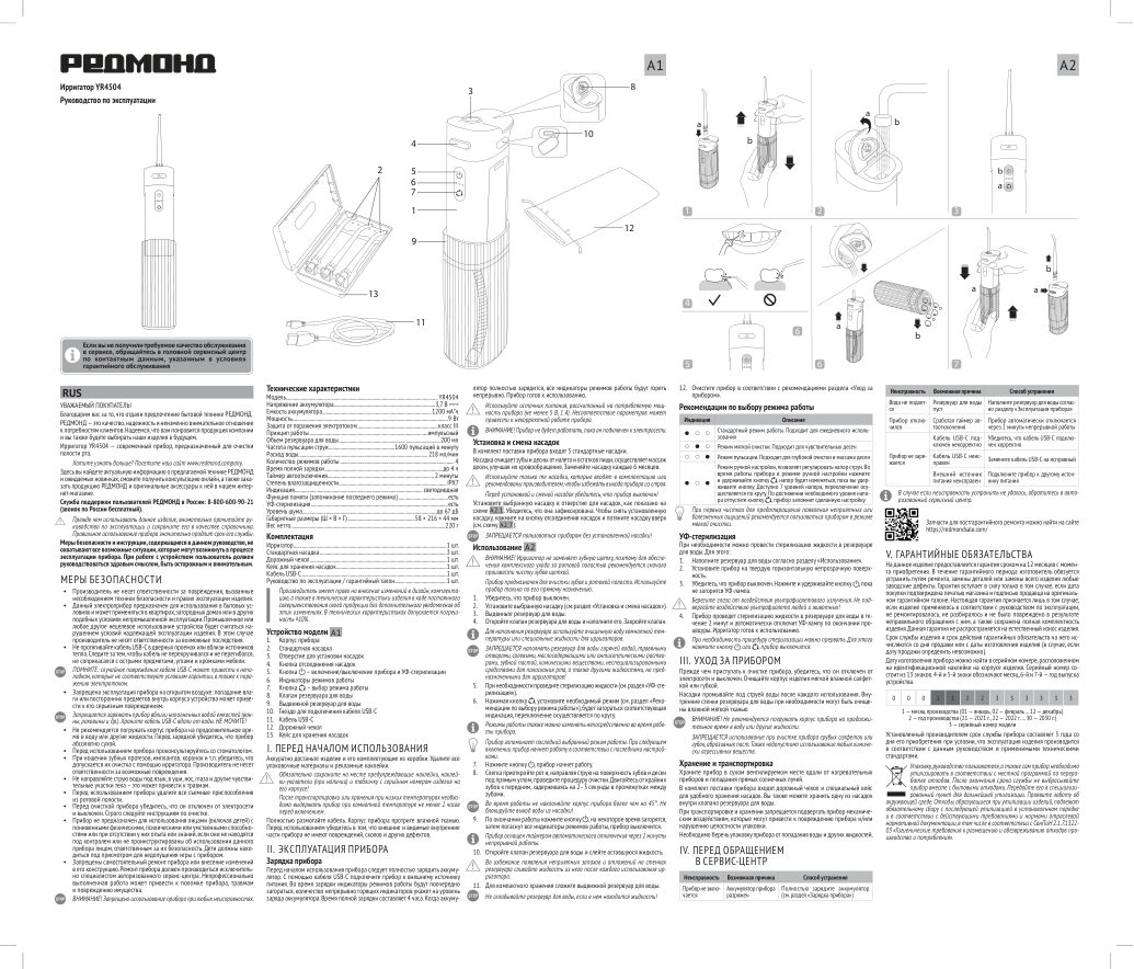 Ирригатор РЕДМОНД YR4504