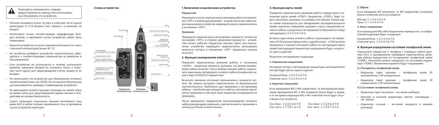 Кабельный тестер 5bites LY-CT021