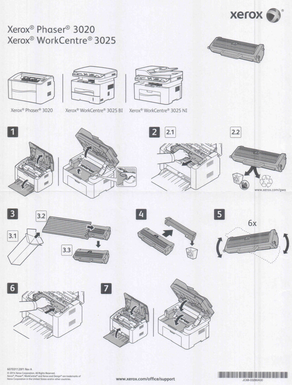 Картридж лазерный Xerox 013R00606 черный, с чипом