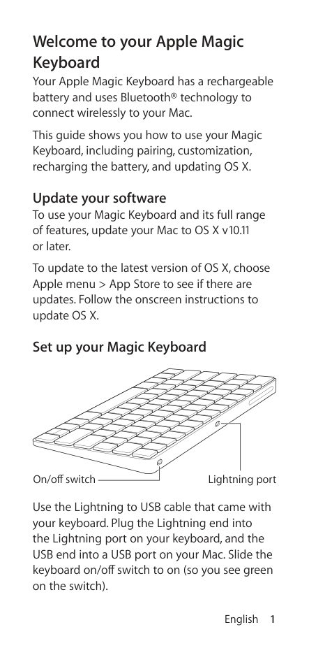 Клавиатура беспроводная Apple Magic Keyboard