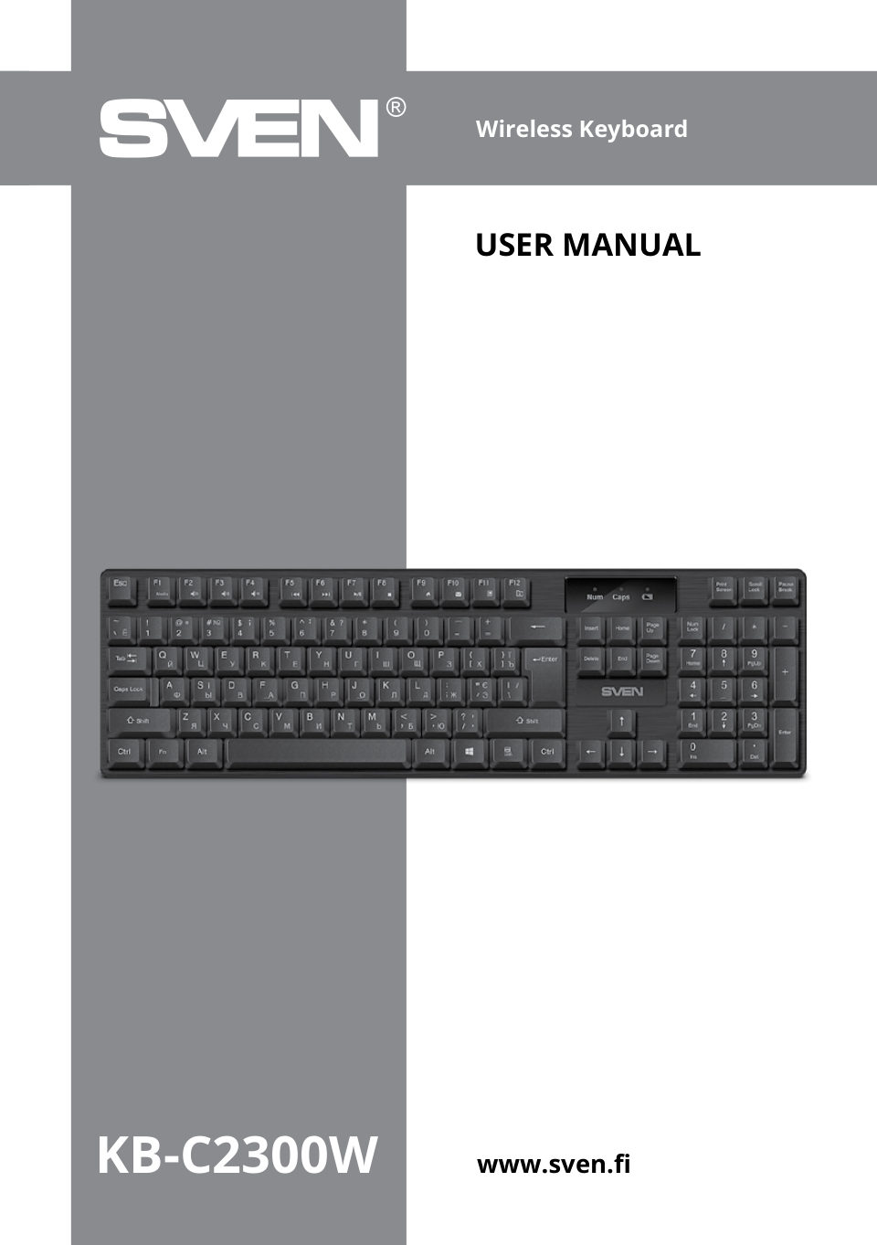 Клавиатура беспроводная SVEN KB-C2300W