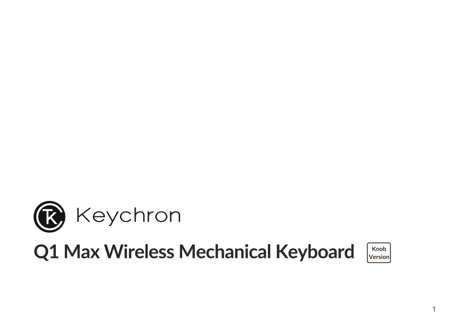 Клавиатура проводная + беспроводная Keychron Q1 Max