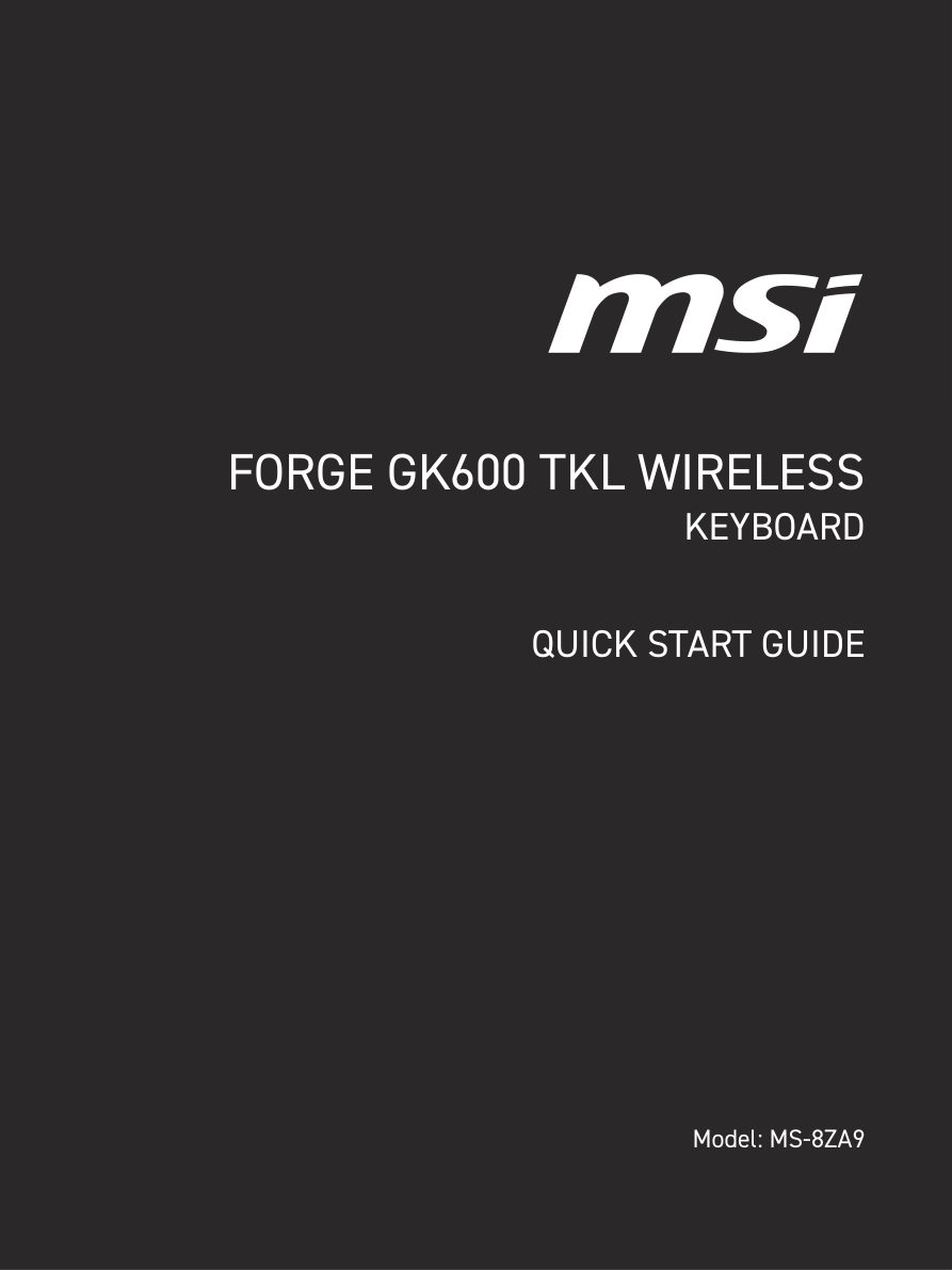 Клавиатура проводная + беспроводная MSI FORGE GK600 TKL Wireless Sky