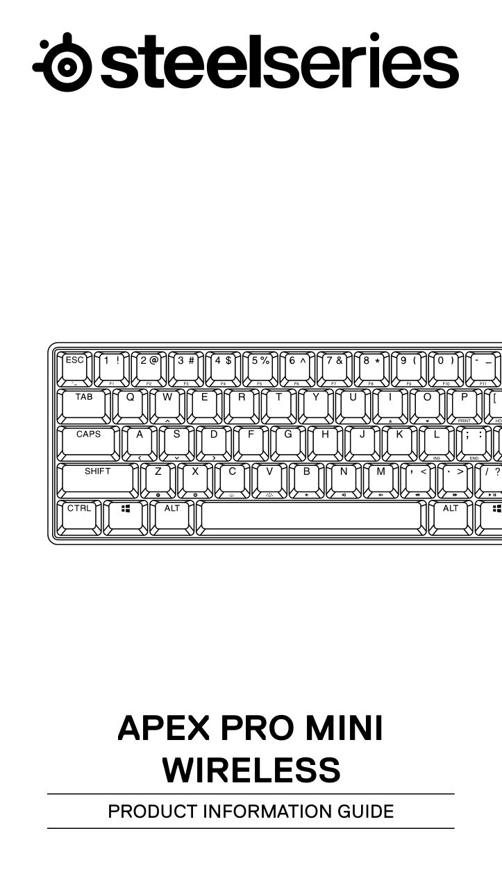 Клавиатура проводная + беспроводная SteelSeries Apex Pro MINI WIRELESS