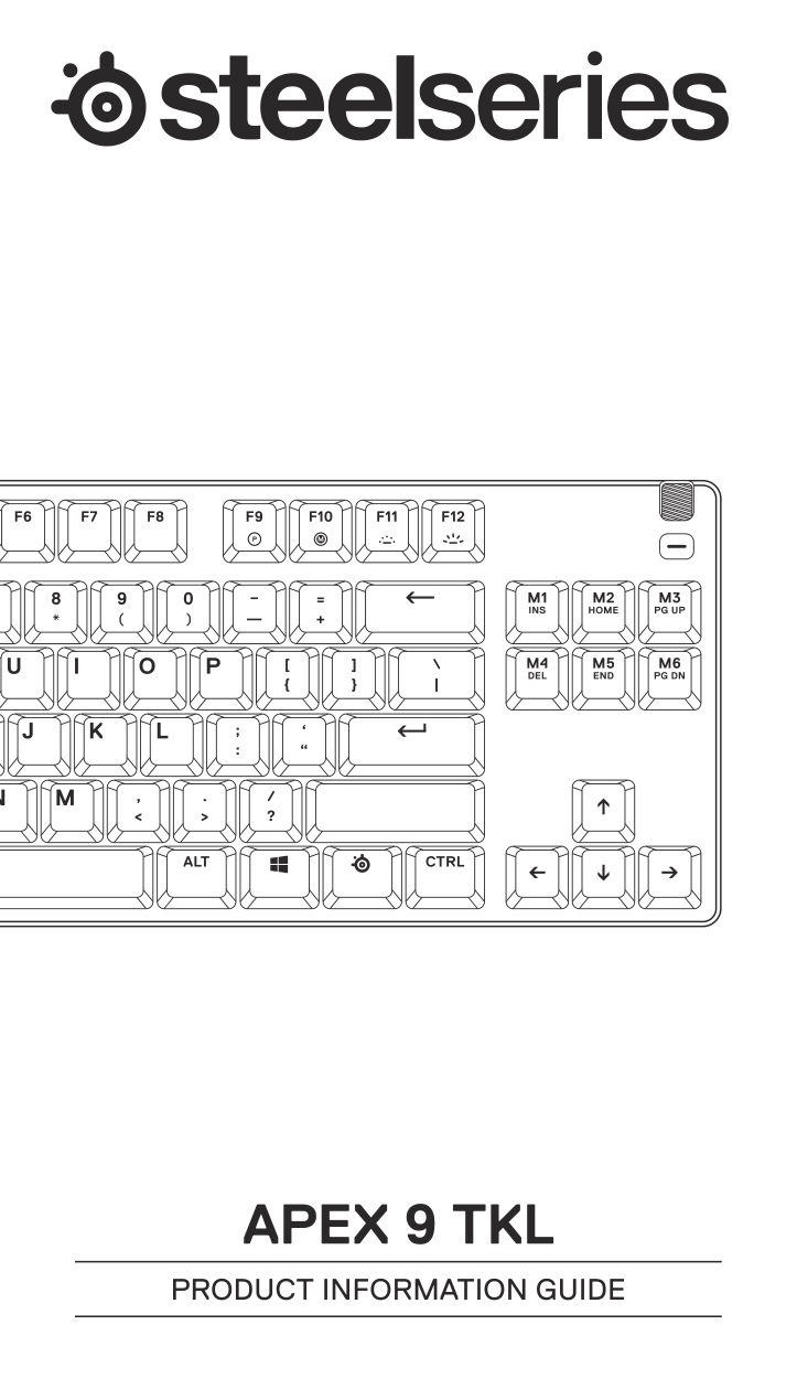 Клавиатура проводная SteelSeries Apex 9 TKL