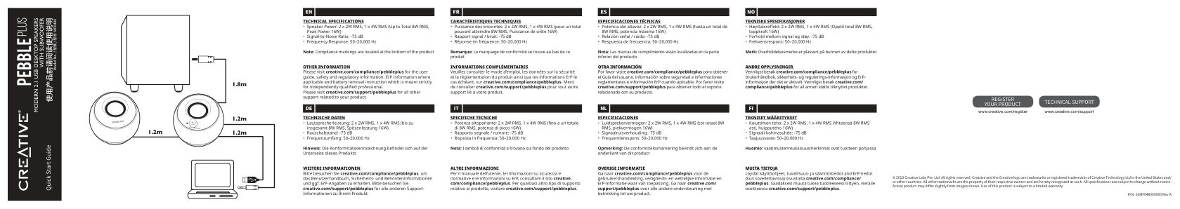 Колонки Creative PEBBLE Plus