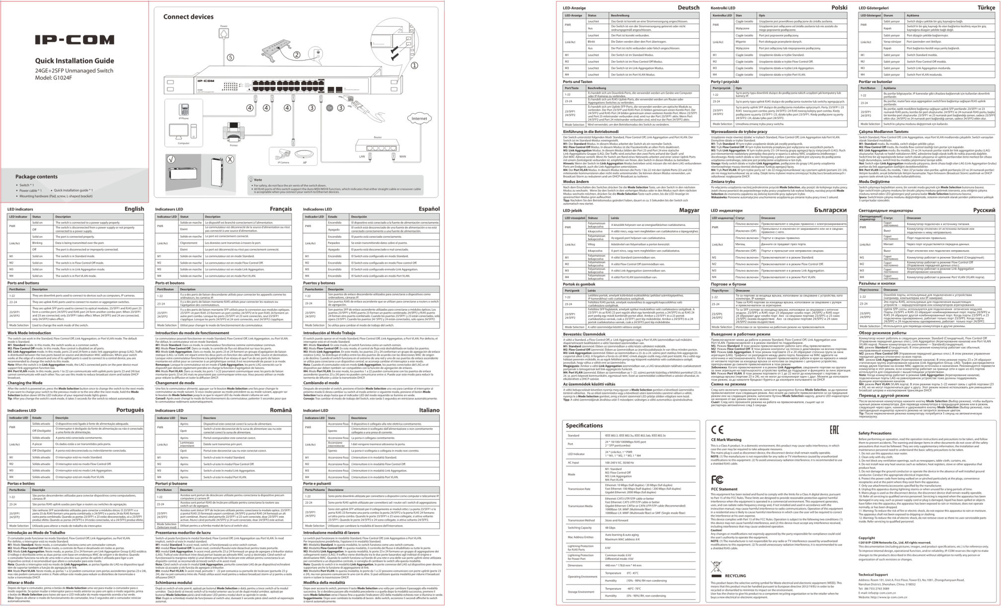 Коммутатор IP-COM G1024F