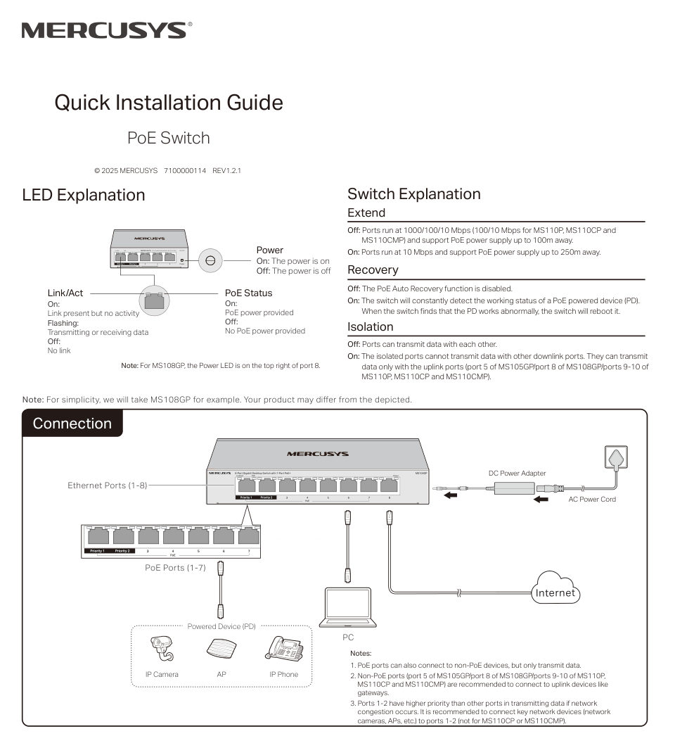 Коммутатор Mercusys MS110CMP
