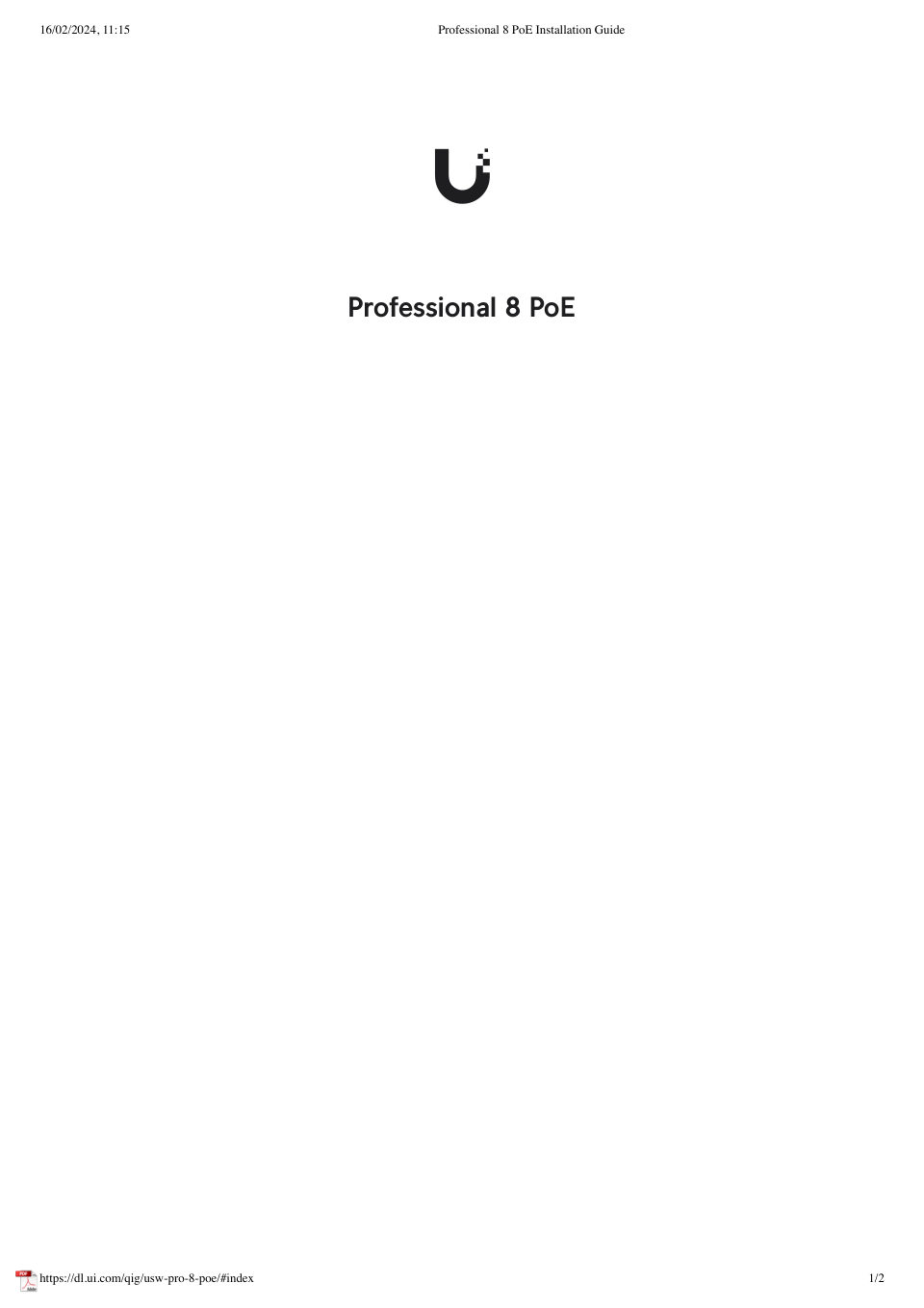 Коммутатор Ubiquiti Pro 8 PoE