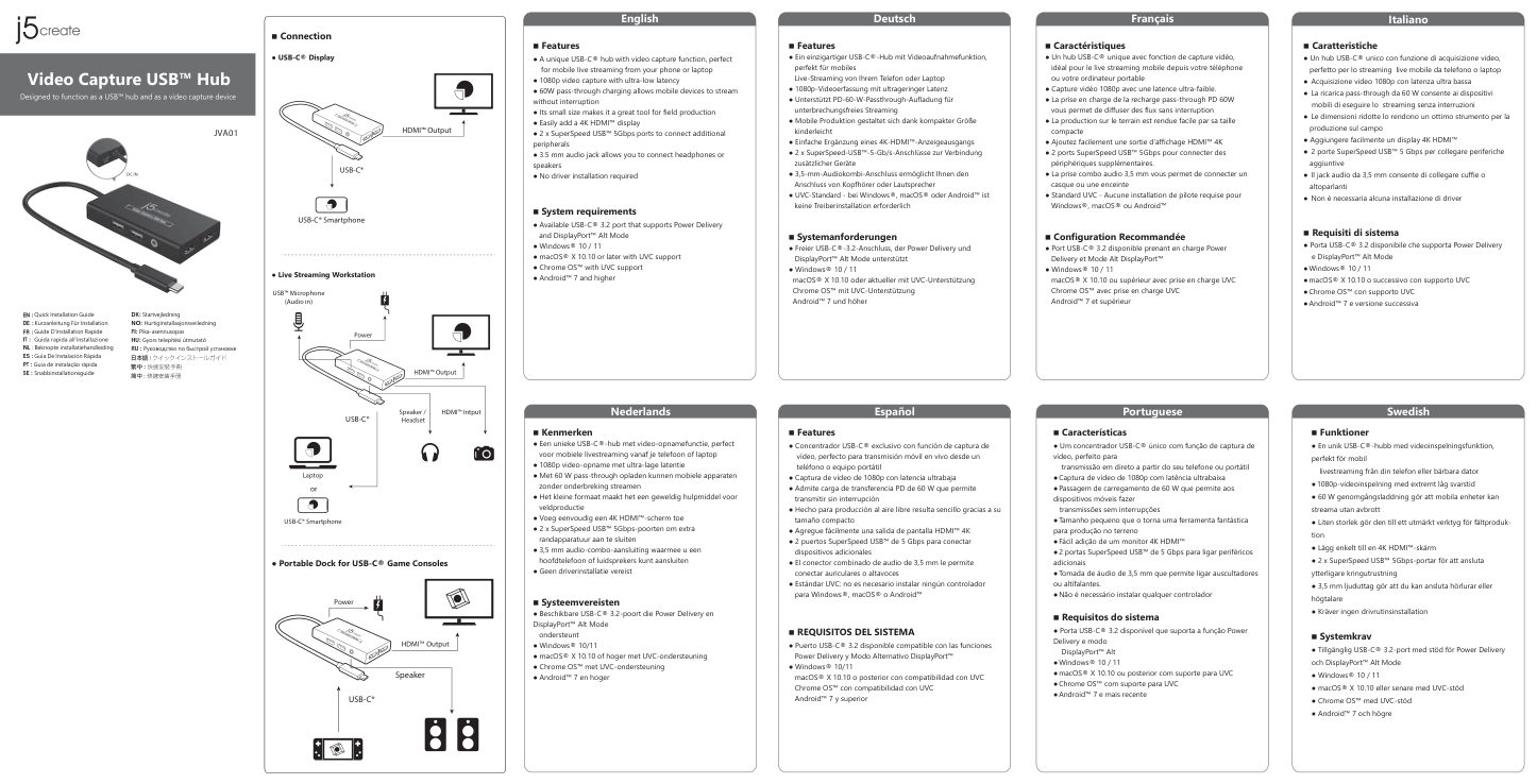 Контроллер для стриминга J5create Video Capture USB Hub