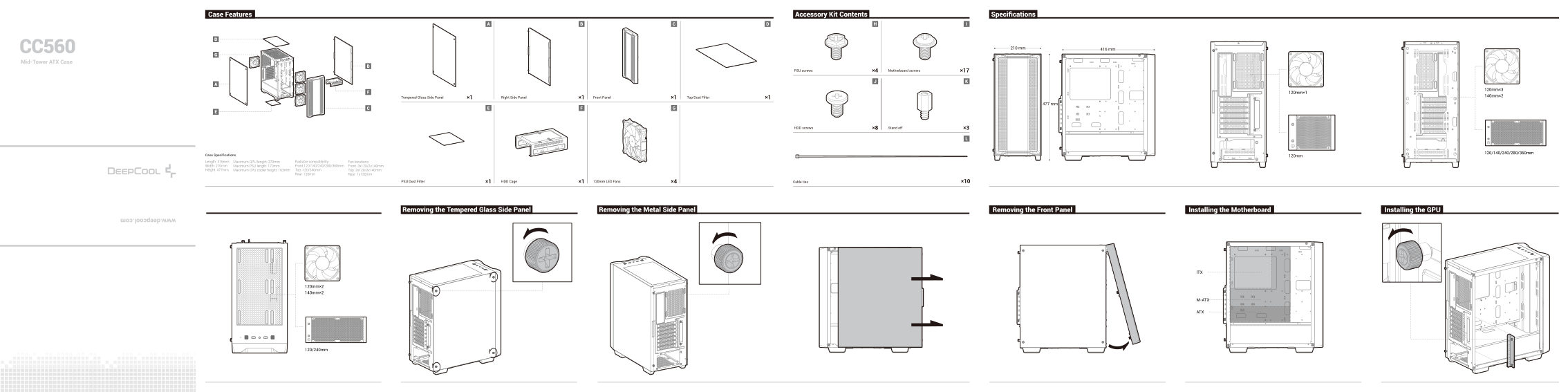Корпус DEEPCOOL CC560 V2 [R-CC560-BKGAA4-G-2]