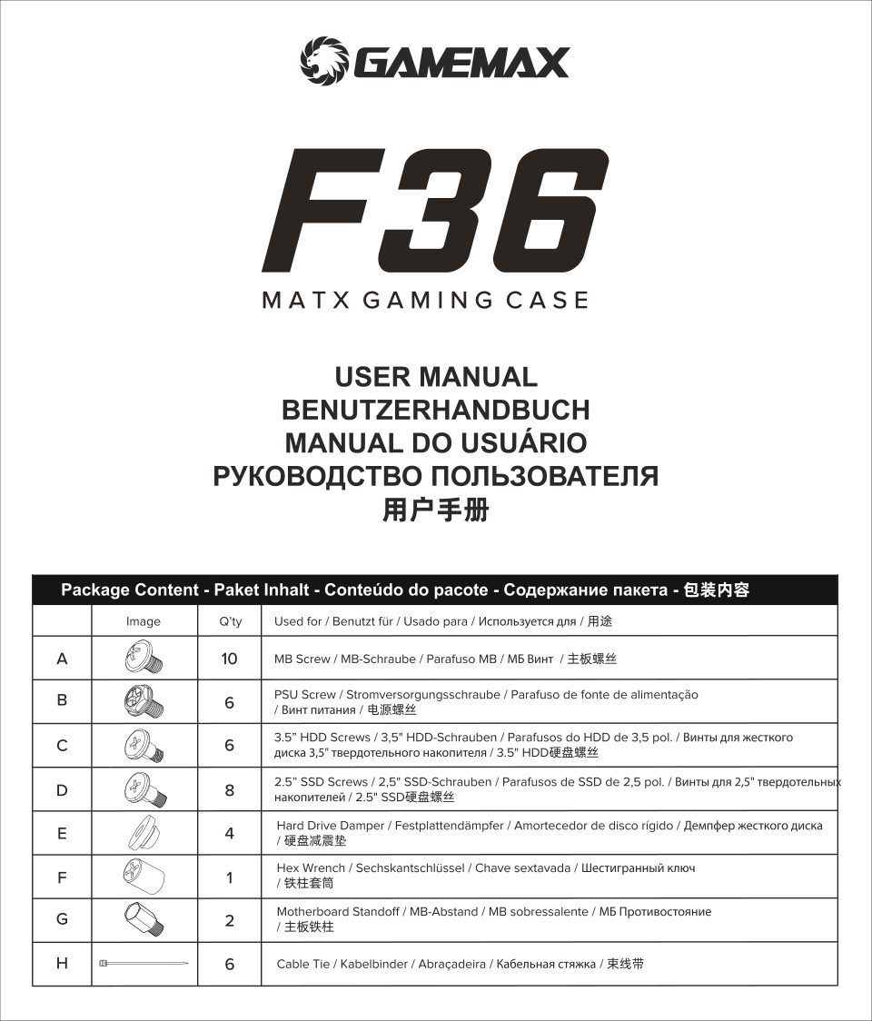 Корпус GameMax F36 WH [F36WH]