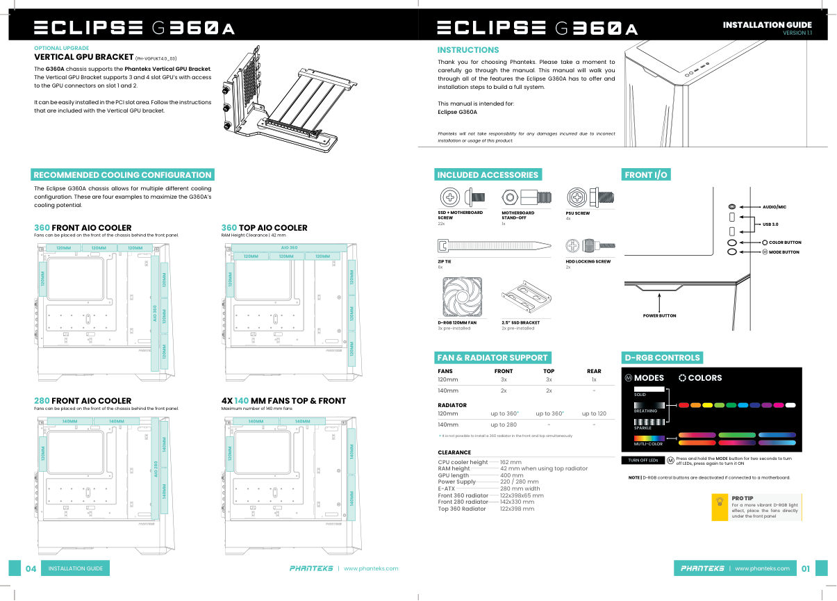 Корпус PHANTEKS Eclipse G360A [PH-EC360ATG_DMW02_RU]