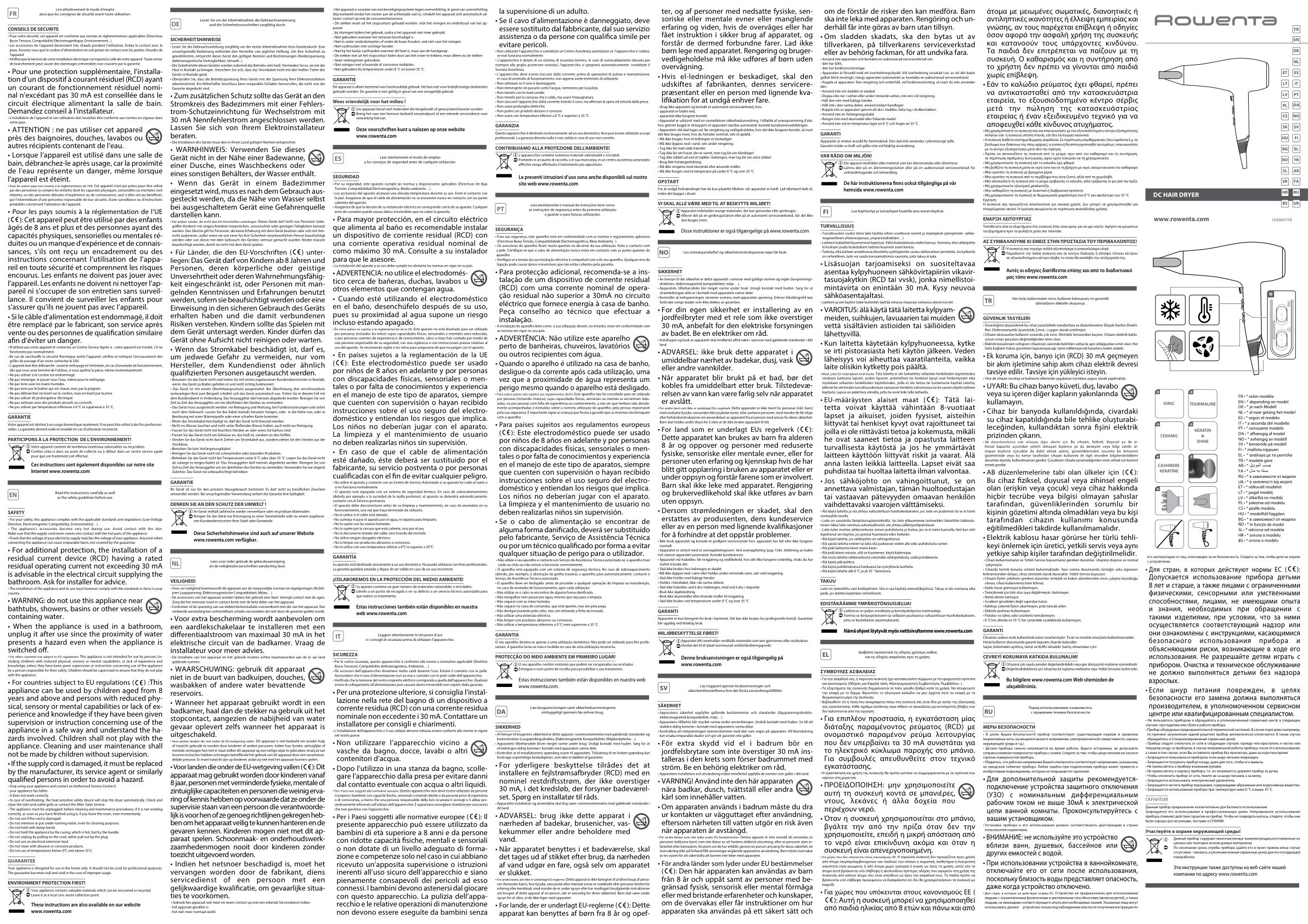 Фен Rowenta x KARL LAGERFELD CV591LF0 черный/красный