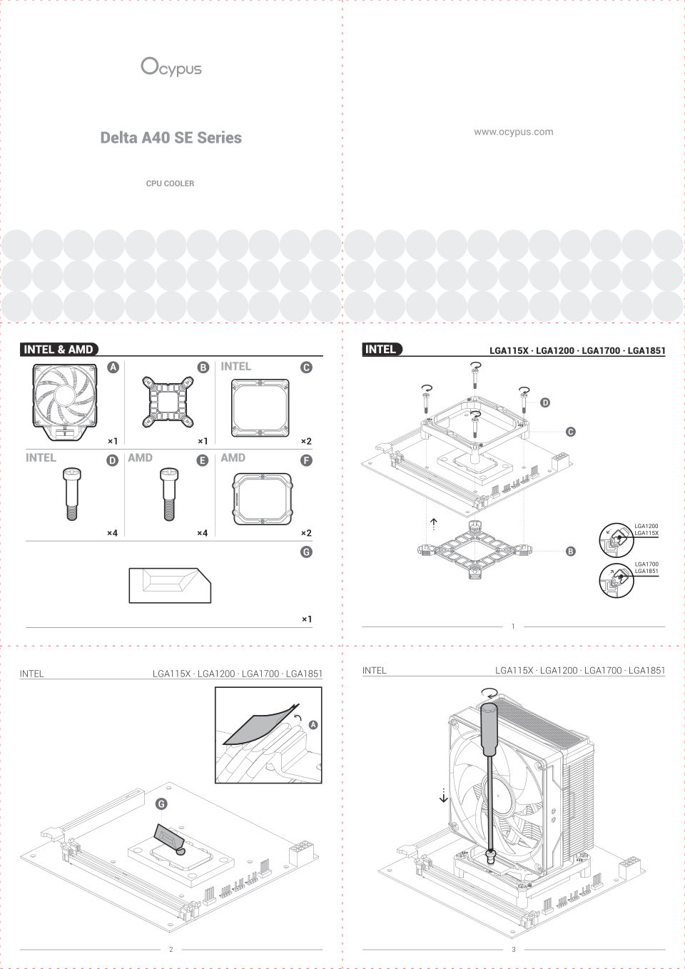 Кулер для процессора Ocypus Delta A40 SE ARGB [Delta-A40-WH1AAWN00S-GL]