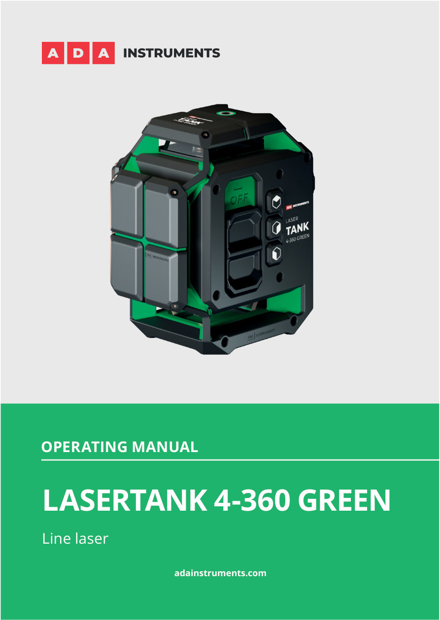 Лазерный нивелир ADA LaserTANK 4-360 GREEN Ultimate Edition