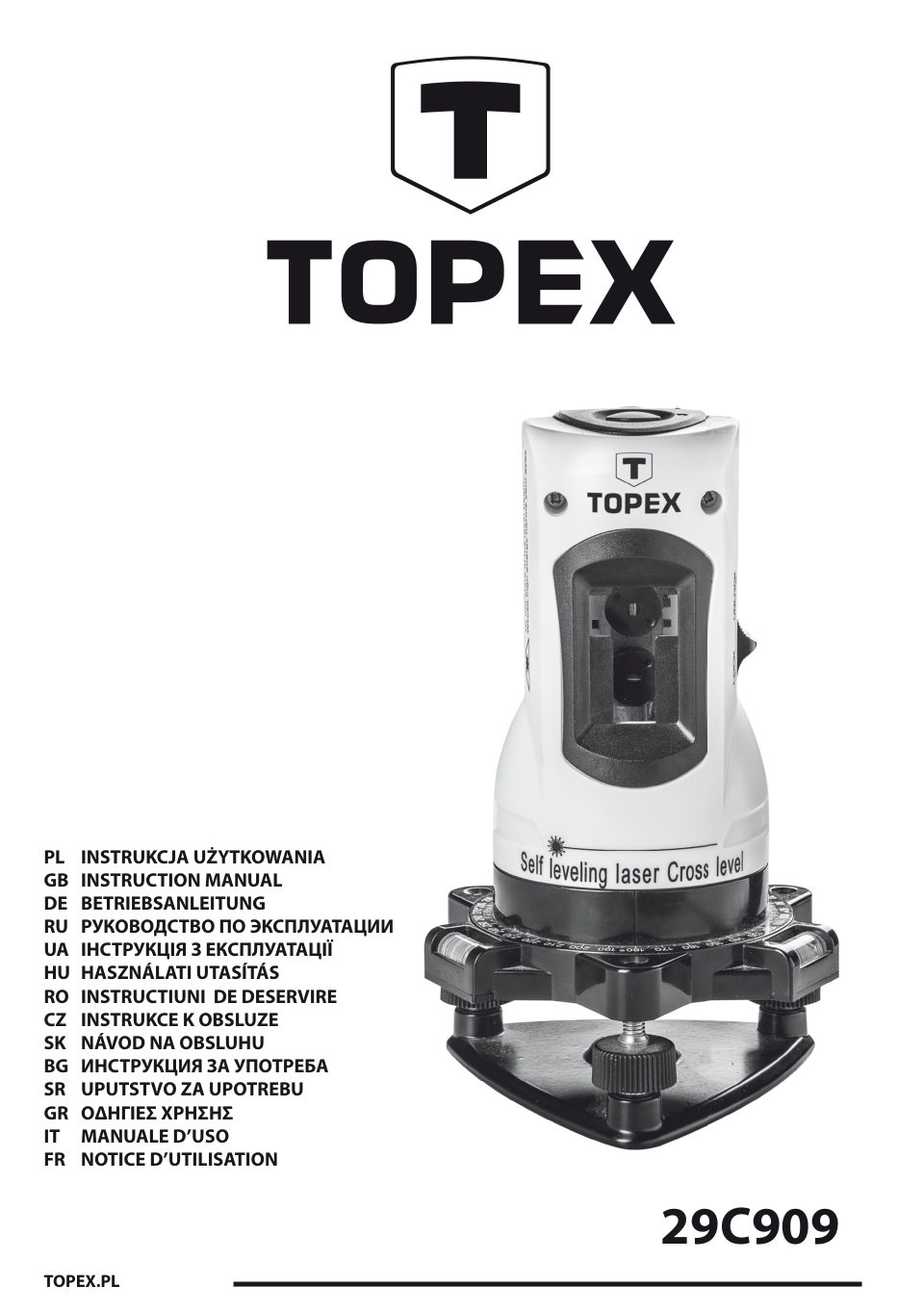 Лазерный нивелир Topex 29C909