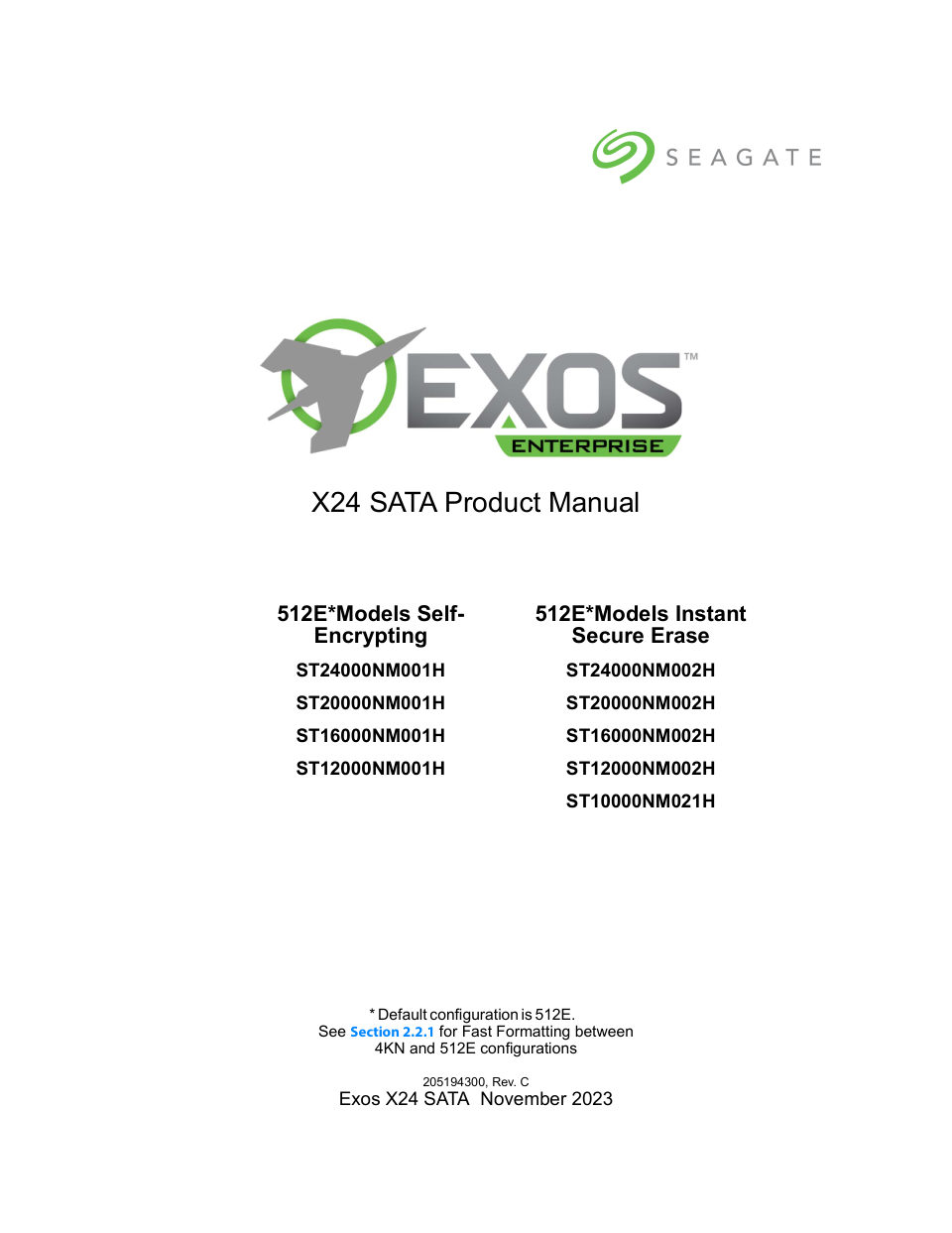 LFF (3.5") Серверный HDD Seagate Exos X24