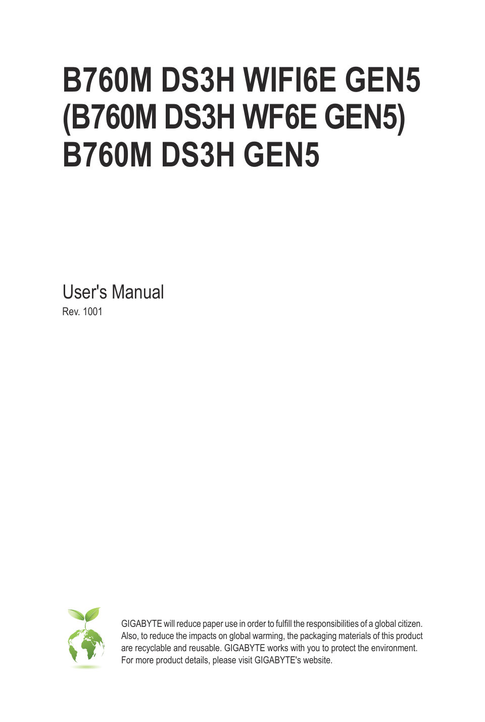 Материнская плата GIGABYTE B760 DS3H WIFI6E GEN5