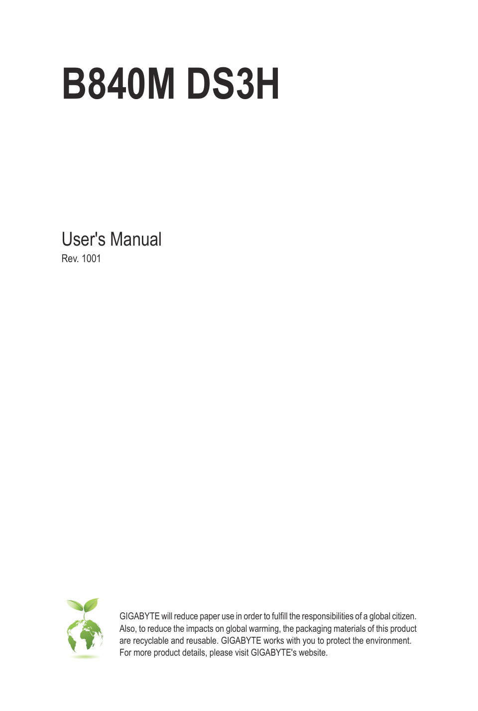 Материнская плата Gigabyte B840M DS3H WF6