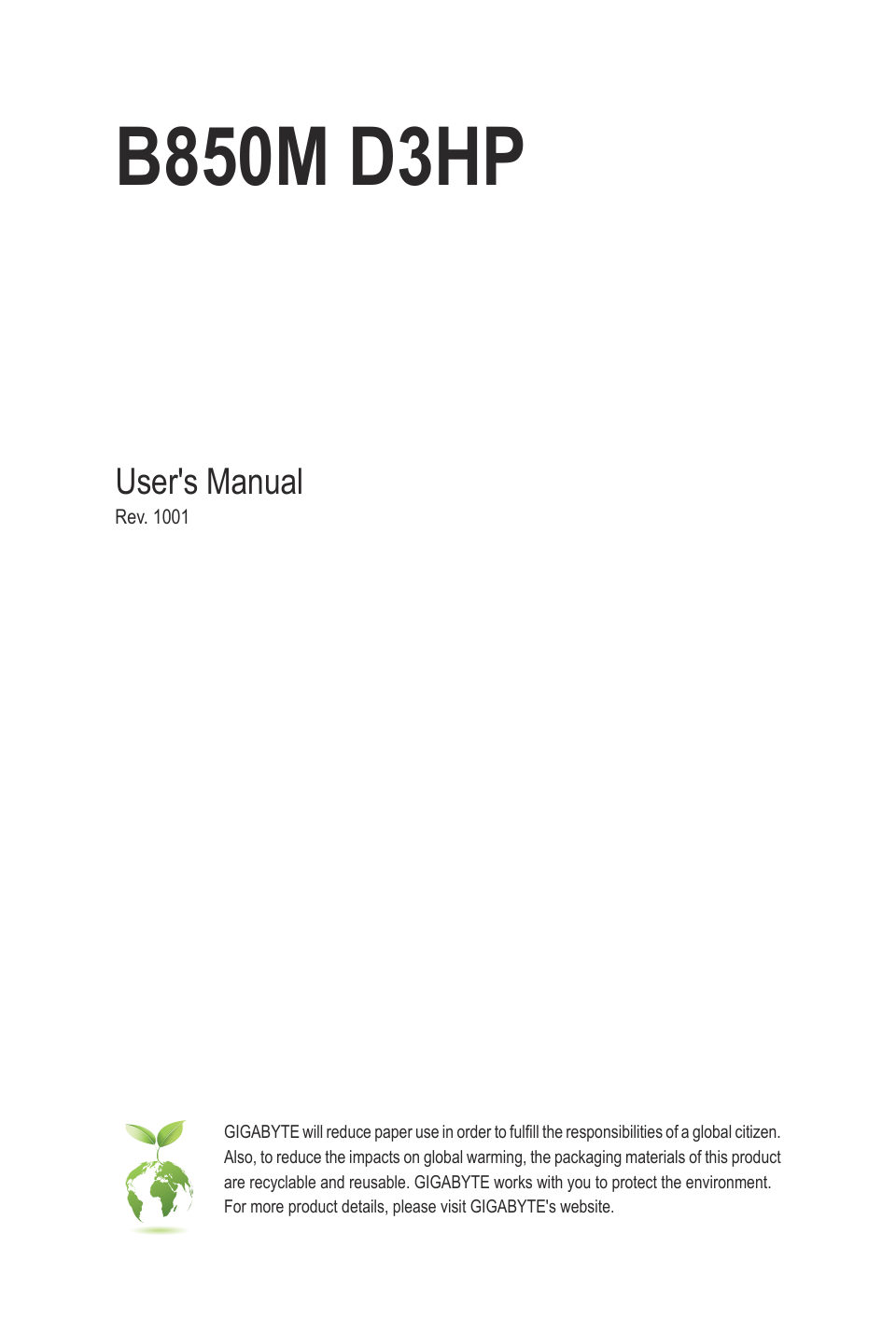 Материнская плата GIGABYTE B850M D3HP