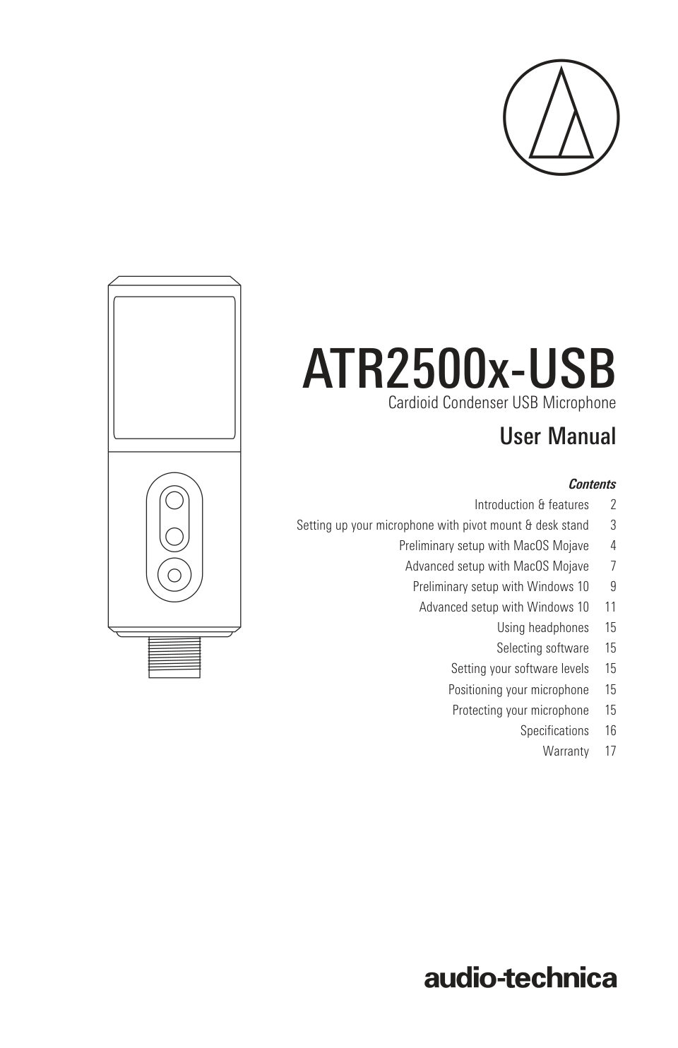 Микрофон Audio-technica ATR2500x-USB