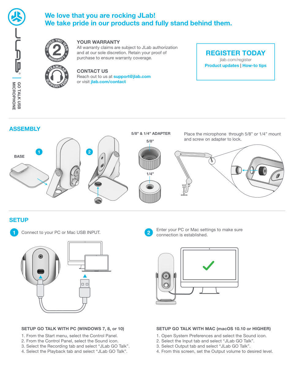 Микрофон JLab Go Talk