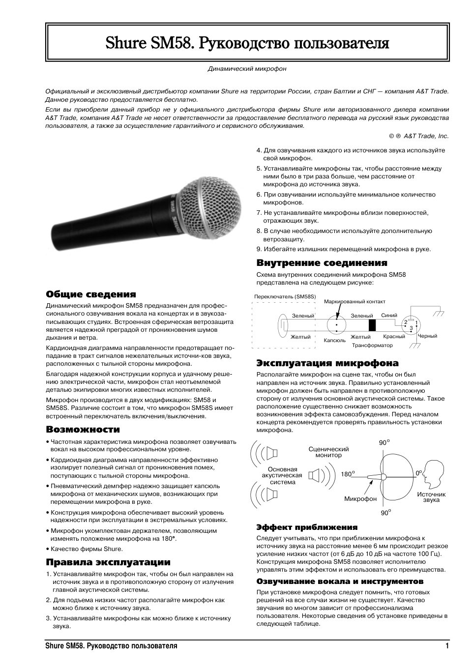 Микрофон Shure SM58SE