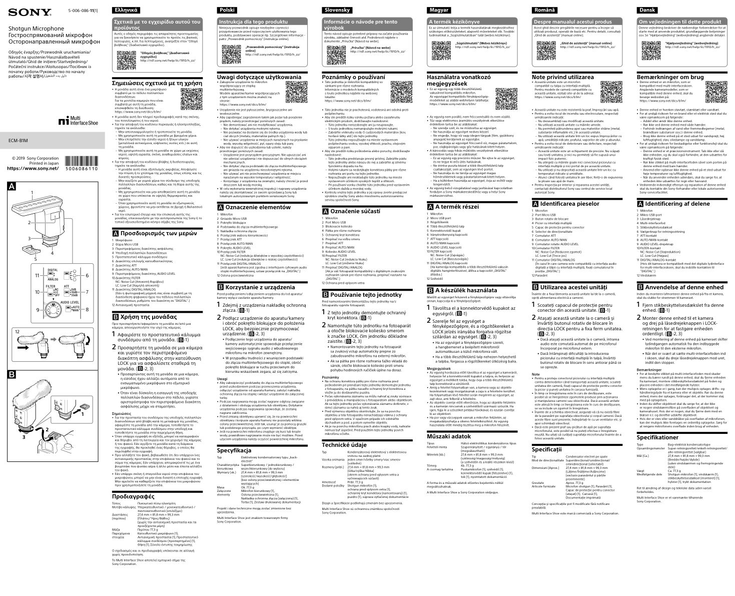 Микрофон Sony ECM-B1M
