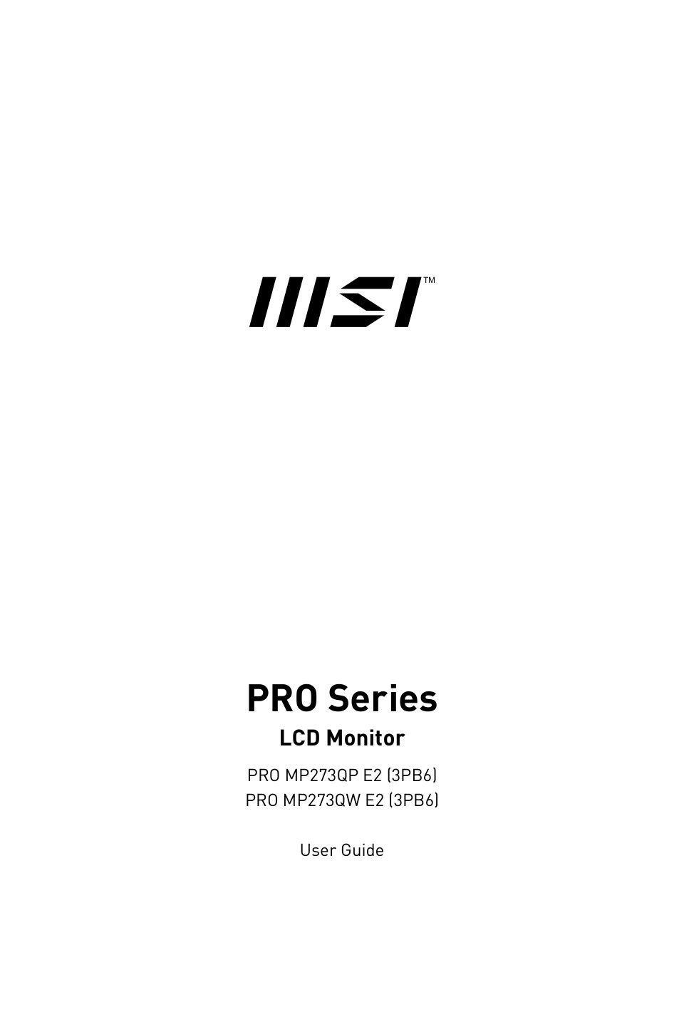 Монитор MSI PRO MP273Q E2