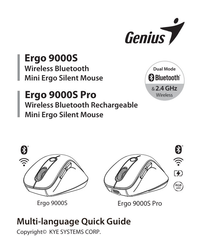 Мышь беспроводная Genius Ergo 9000S Pro [31030039401]
