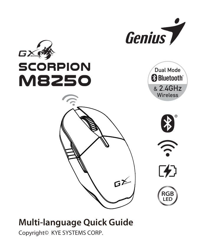 Мышь беспроводная Genius Scorpion M8250 [31060001400]