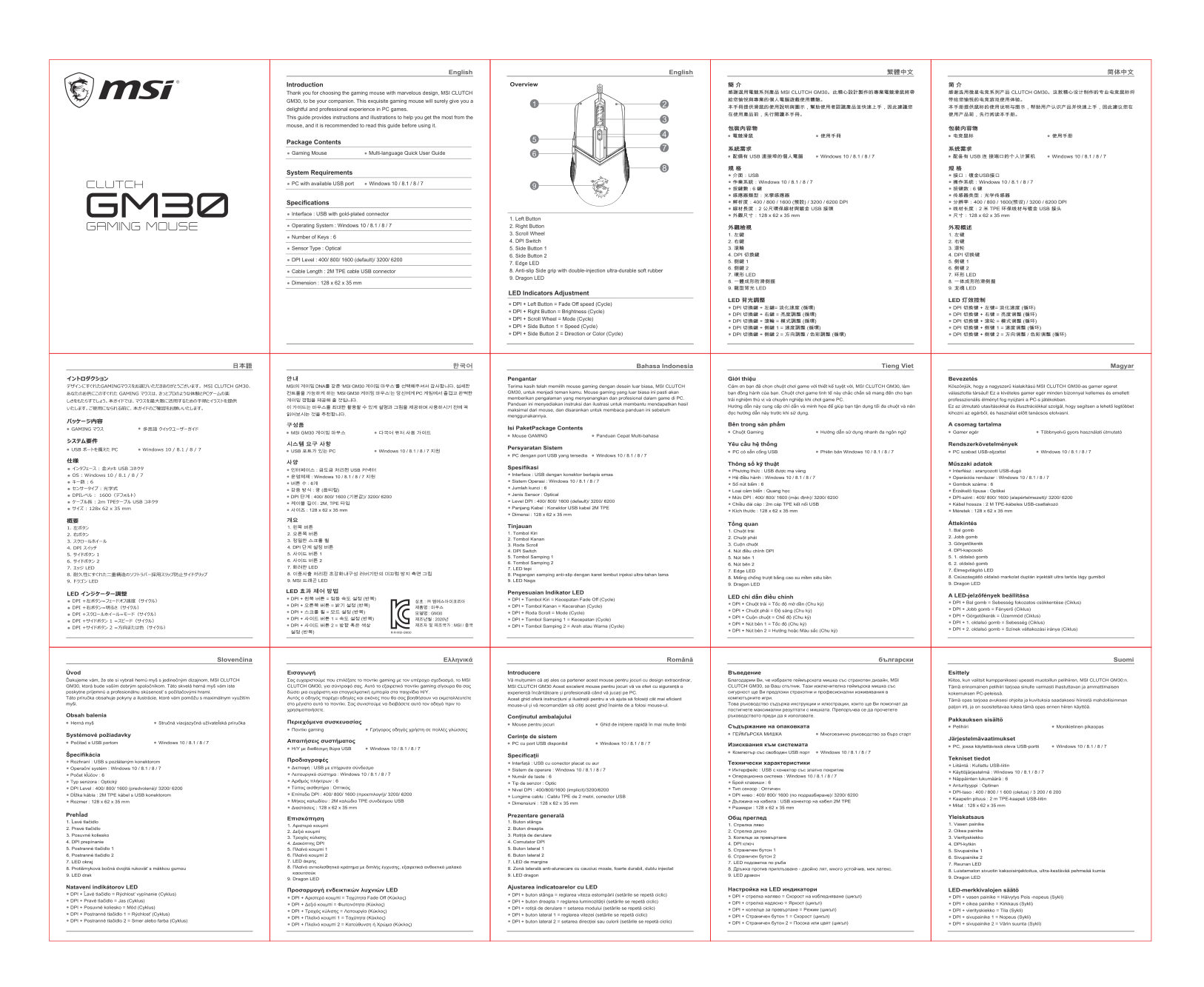 Мышь MSI Clutch GM30