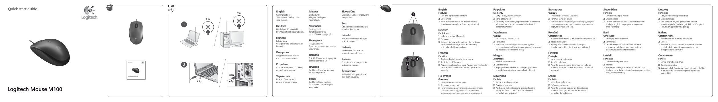 Мышь проводная Logitech M100 [910-006764]