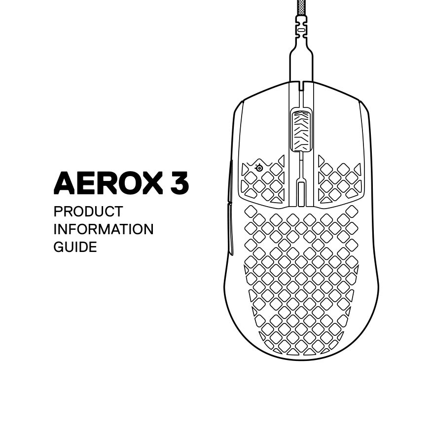 Мышь проводная SteelSeries Aerox 3 Snow [62603]