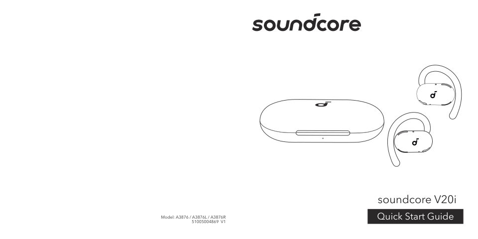 Наушники TWS Anker Soundcore V20i черный 2024