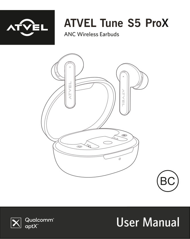 Наушники TWS Atvel Tune S5 ProX серый 2023